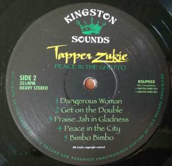 LP Tapper Zukie: Peace In The Ghetto 321103
