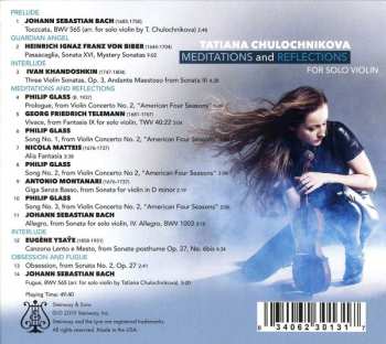 CD Tatiana Chulochnikova: Meditations And Reflections For Solo Violin 336786