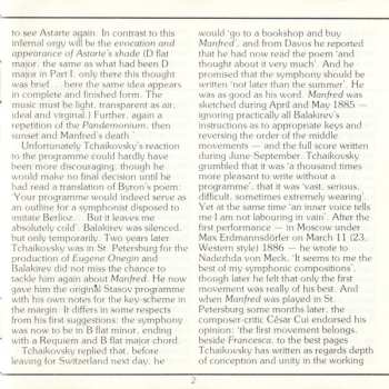 CD Pyotr Ilyich Tchaikovsky: Manfred Symphony