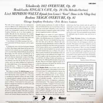 LP Pyotr Ilyich Tchaikovsky: 1812 Overture / Fingal's Cave Overture / Mephisto Waltz / Tragic Overture LTD | NUM 380796