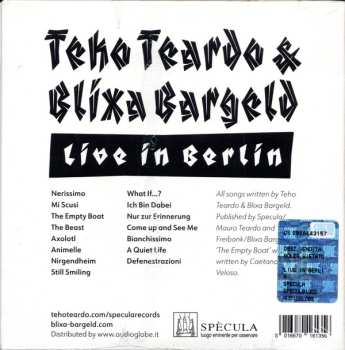 2CD Teho Teardo: Live In Berlin 530580
