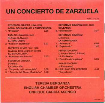 CD Teresa Berganza: Un Concierto De Zarzuela 411240