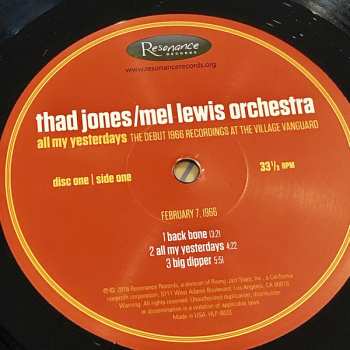 3LP Thad Jones / Mel Lewis Orchestra: All My Yesterdays LTD | NUM 69864