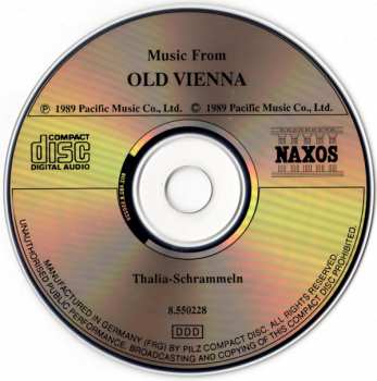 CD Thalia-Schrammeln: Music From Old Vienna 269315