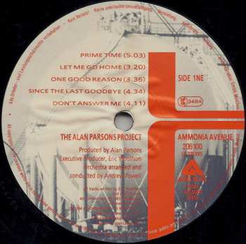 LP The Alan Parsons Project: Ammonia Avenue