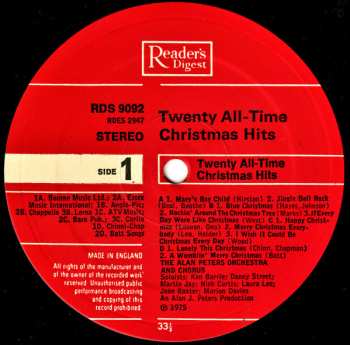 LP The Alan Peters Orchestra And Chorus: 20 All Time Christmas Hits