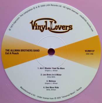 2LP The Allman Brothers Band: Eat A Peach LTD | CLR 383522