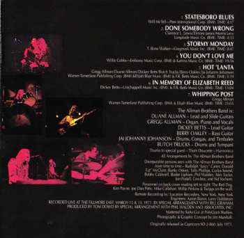CD The Allman Brothers Band: The Allman Brothers Band At Fillmore East 377740