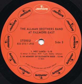 2LP The Allman Brothers Band: The Allman Brothers Band At Fillmore East 435462