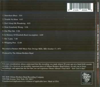 CD The Allman Brothers Band: The Final Note  373492