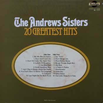 LP The Andrews Sisters: 20 Greatest Hits