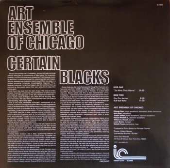 LP The Art Ensemble Of Chicago: Certain Blacks 475315