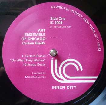 LP The Art Ensemble Of Chicago: Certain Blacks 475315