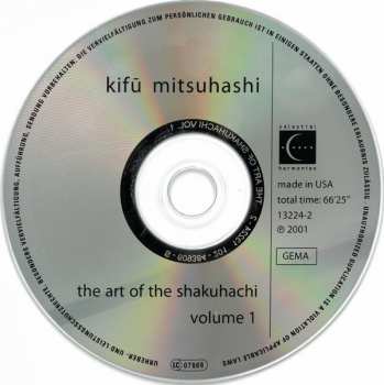 CD Kifu Mitsuhashi: The Art Of The Shakuhachi Vol.1 370756