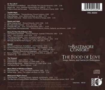 CD The Baltimore Consort: The Food Of Love: Songs, Dance, And Fancies For Shakespeare 261683