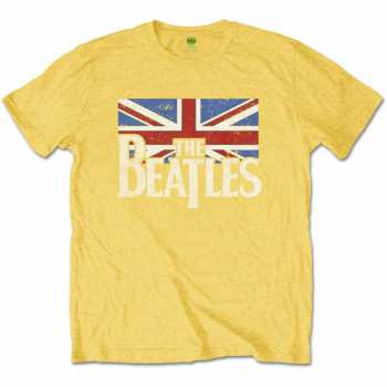 Merch The Beatles: Dětské Tričko Logo The Beatles & Vintage Flag 