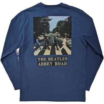 Merch The Beatles: The Beatles Unisex Long Sleeve T-shirt: Abbey Road (back & Sleeve Print) (large) L