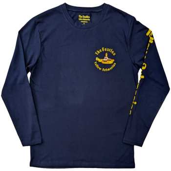 Merch The Beatles: The Beatles Unisex Long Sleeve T-shirt: Yellow Submarine Band (back & Sleeve Print) (small) S
