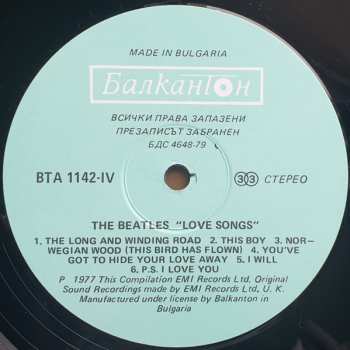 2LP The Beatles: Love Songs 514960