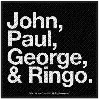 Merch The Beatles: Nášivka John, Paul, George & Ringo