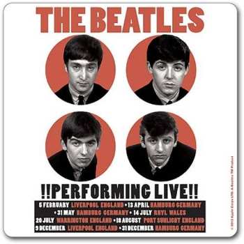 Merch The Beatles: The Beatles Single Cork Coaster: 1962 Performing Live
