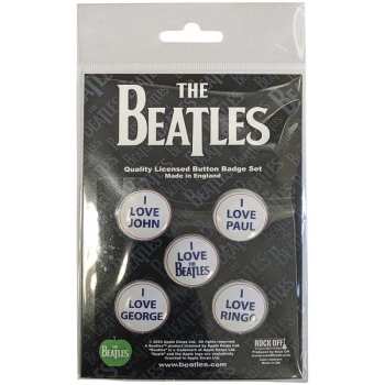 Merch The Beatles: The Beatles Button Badge Pack: I Love The Beatles
