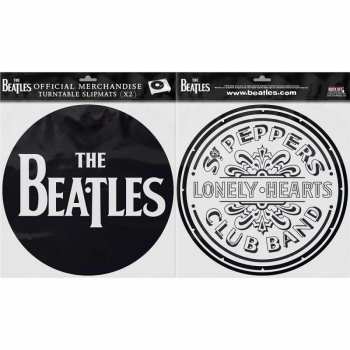Merch The Beatles: Slipmat Set Drop T Logo The Beatles & Sgt Pepper Drum 