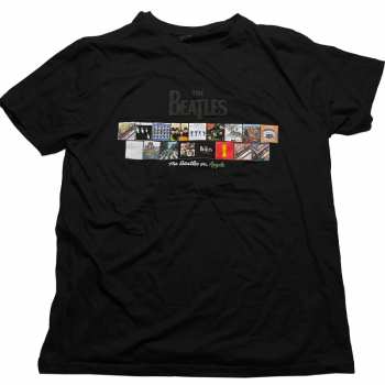 Merch The Beatles: The Beatles Unisex T-shirt: Albums On Apple (puff Print) (large) L