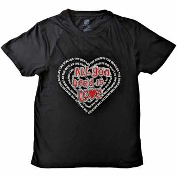 Merch The Beatles: The Beatles Unisex T-shirt: All You Need Is Love Heart (medium) M