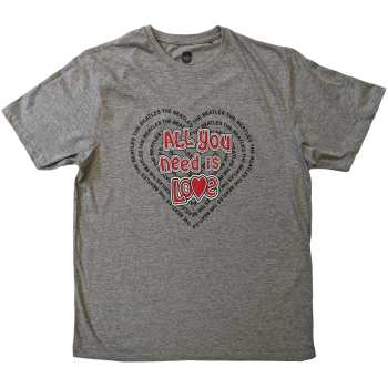Merch The Beatles: The Beatles Unisex T-shirt: All You Need Is Love Heart (medium) M