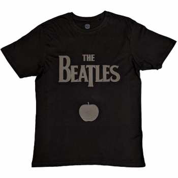 Merch The Beatles: The Beatles Unisex T-shirt: Drop T Logo & Apple (hi-build) (large) L