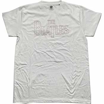 Merch The Beatles: The Beatles Unisex T-shirt: Drop T Logo (embroidered) (large) L