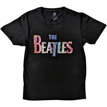 Merch The Beatles: The Beatles Unisex T-shirt: Floral Logo (x-large) XL