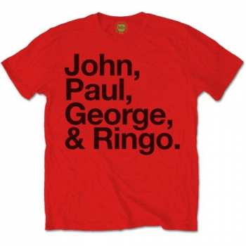 Merch The Beatles: Tričko John, Paul, George & Ringo  L