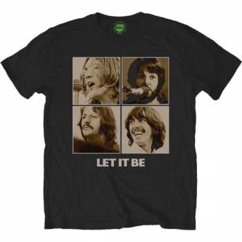 Merch The Beatles: Tričko Let It Be Sepia  L