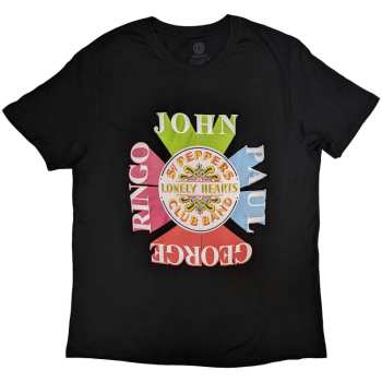 Merch The Beatles: The Beatles Unisex T-shirt: Sgt Pepper Drum & Names (medium) M