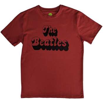 Merch The Beatles: The Beatles Unisex T-shirt: Text Logo Shadow (medium) M