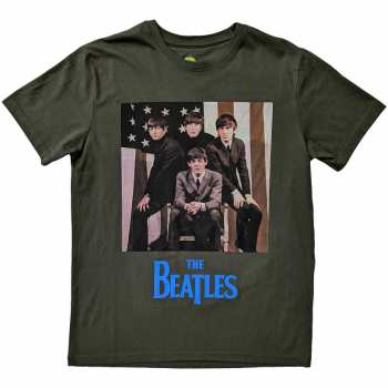 Merch The Beatles: The Beatles Unisex T-shirt: Us Flag Photo (medium) M
