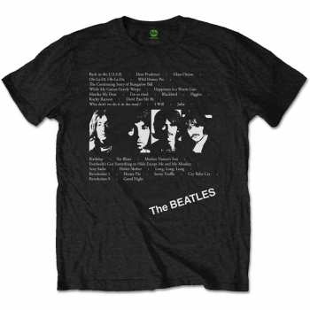 Merch The Beatles: Tričko White Album Tracks 