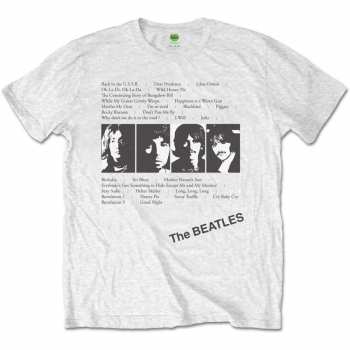 Merch The Beatles: Tričko White Album Tracks  XXL