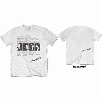 Merch The Beatles: Tričko White Album Tracks  XL