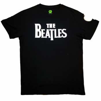 Merch The Beatles: Vyšívané Tričko Drop T Logo The Beatles 