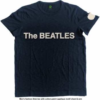 Merch The Beatles: Vyšívané Tričko Logo The Beatles & Apple  L