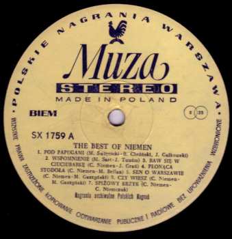 LP Czesław Niemen: The Best Of Niemen 405650