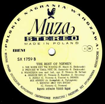 LP Czesław Niemen: The Best Of Niemen 405650