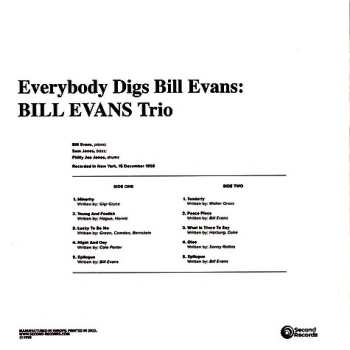 LP The Bill Evans Trio: Everybody Digs Bill Evans CLR | LTD