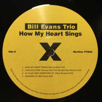 LP The Bill Evans Trio: How My Heart Sings LTD
