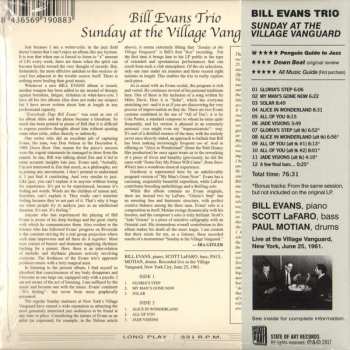 CD The Bill Evans Trio: Sunday At The Village Vanguard 436420