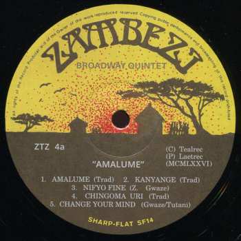 LP The Broadway Quintet: Amalume (Lekani Mowa) 478655