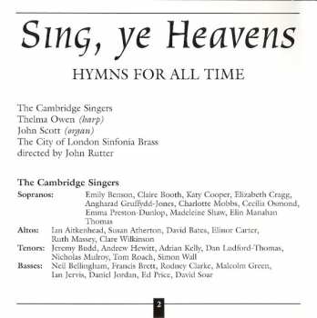 CD The Cambridge Singers: Sing, Ye Heavens (Hymns For All Time) 175722